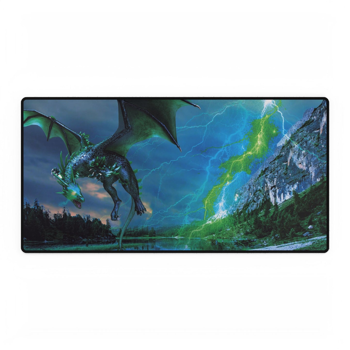 Emerald Dragon Territory Desk Mat/Mouse Pad