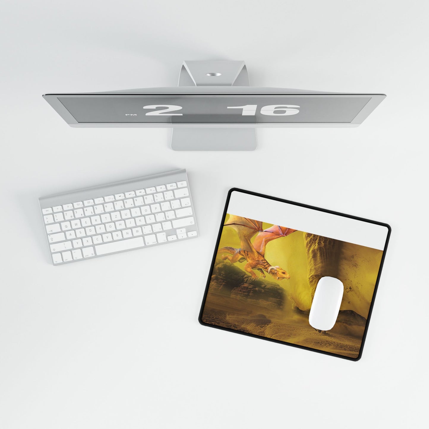 Golden Dragon Territory Desk Mat/Mouse Pad