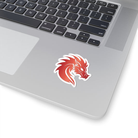 Crimson Dragon Silhouette Sticker