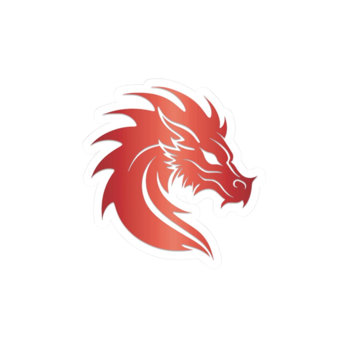 Crimson Dragon Silhouette Sticker