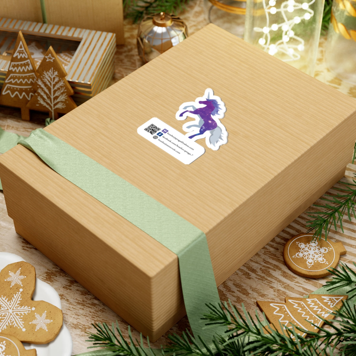 Purple Unicorn Logo Sticker