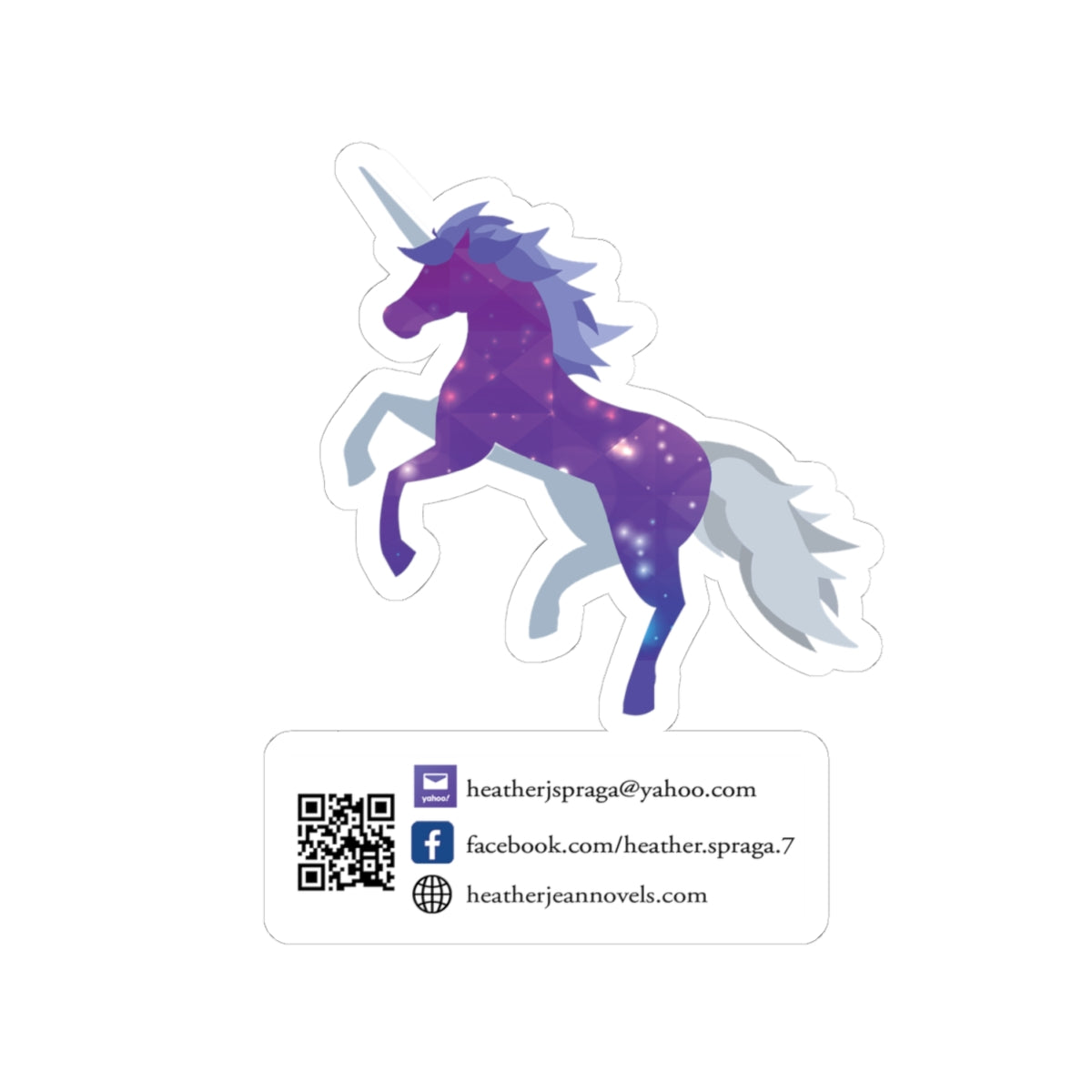 Purple Unicorn Logo Sticker